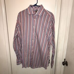 TD Thomas Dean Button Downed Shirt Men’s XL LS 100% Cotton